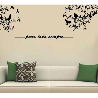 Imagem de Adesivo Decorativo De Parede Árvore E Frase Para Todo Sempre
