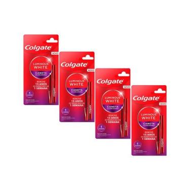 Imagem de Kit 4 Canetas Clareadoras Dental Colgate Luminous White Gloss 2.5ml