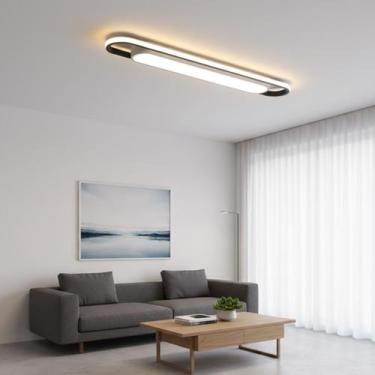 Imagem de Luminária Plafon LED Longa Iluminação Tricolor Difusor Central e Later