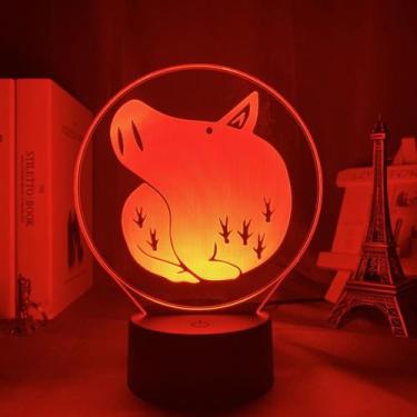 Imagem de Luz noturna 3D LED Seven Deadly Sins Gluttony com mudança de cor - yiw