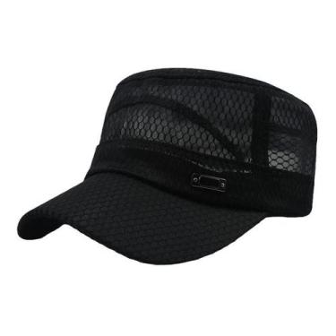 Imagem de Boné de beisebol de malha de fibra acrílica com design plano 55-59cm -