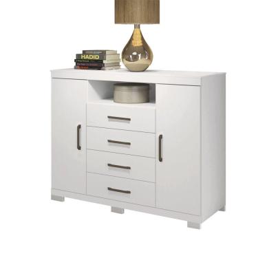 Imagem de Cômoda Casal Havana Master 2 Portas 4 Gavetas com Pés Santos Andirá