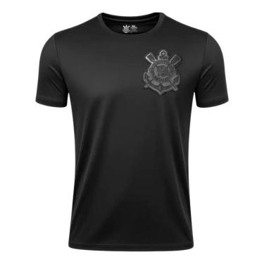 Imagem de Camiseta Casual Corinthians All Black Algodão Dry Oficial-Masculino