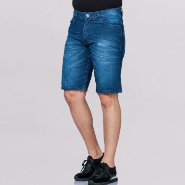 Imagem de Bermuda Jeans Masculina Estonada Curta 7912-Masculino