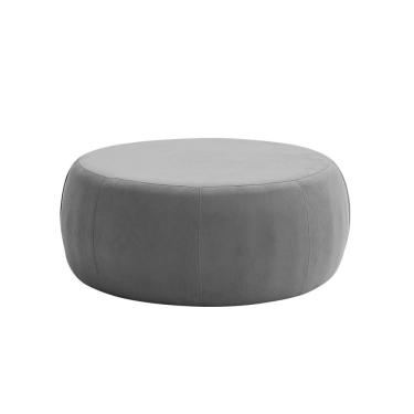 Imagem de Puff Decorativo Redondo Golf 105x105cm Poliéster Cinza - Nexta Casa