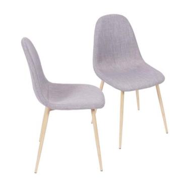 Imagem de Kit 2 Cadeiras em Linho Base Madeira Charla - OR Design