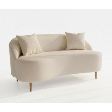 Imagem de Sofá Feijão Anatômico Decorativo Para Sala,Quarto ou Escritório Boucle