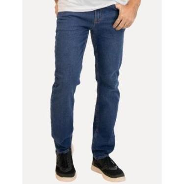 Imagem de Calça Calvin Klein Jeans Masculina Slim 5 Pockets Azul Marinho-Masculino
