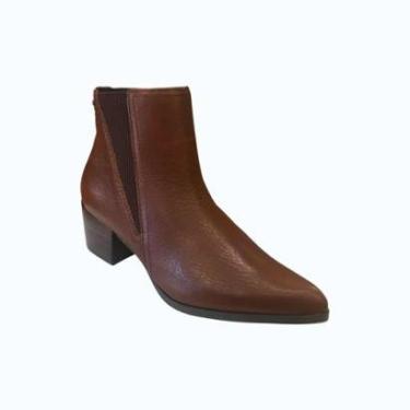 Imagem de Bota Fem Bottero Cano Baixo Couro Burnish Marrom 349312-4-Feminino