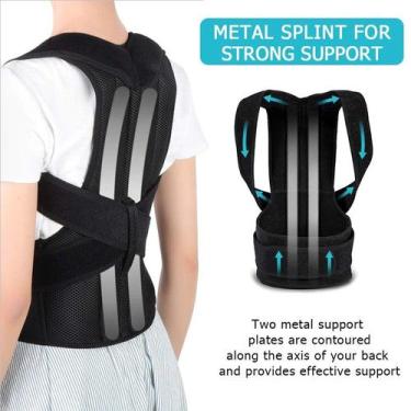 Imagem de Colete De Correção Postural Para Dores Cervicais E Dorsais Com Hastes 