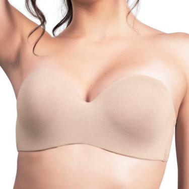 Imagem de Sutia Sem Alça Com Bojo Moldado Sustentação Duloren, Bege, 44