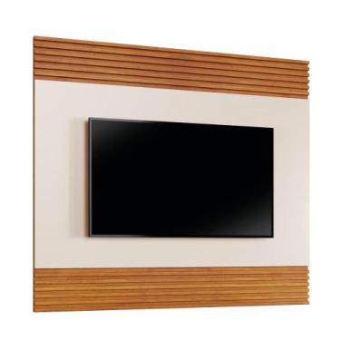 Imagem de Painel Madrid Para Até 65 Polegadas Detalhe Ripado Mavaular Naturalle-