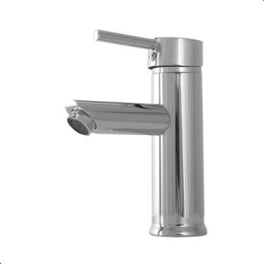 Imagem de Torneira Monocomando Bancada Banheiro Aço Inox Cromado Moderna e Duráv