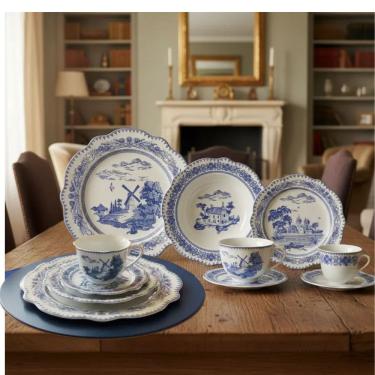 Imagem de Aparelho de Jantar e Chá 48pç Porcelana Delfit  da L`Hermitage