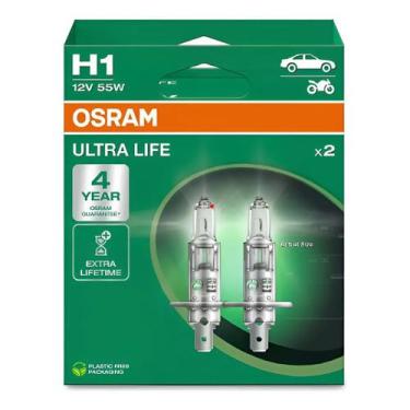 Imagem de Lâmpada Automotiva h1 Osram ultra life 12V 55W Farol Longa Durabilidad