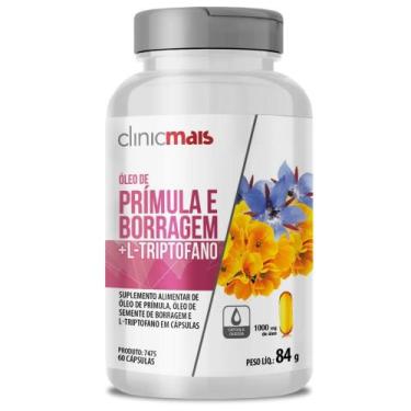 Imagem de Óleo de Prímula + Borragem + L-Triptofano 1000mg 60 cápsulas - Clinicm