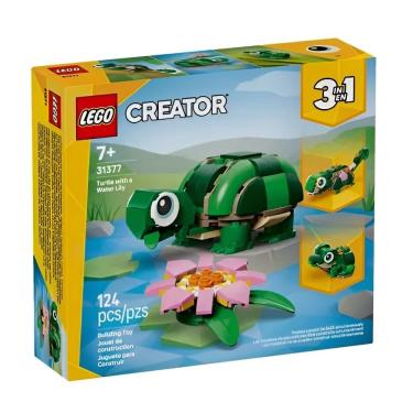 Imagem de Lego Creator 3 Em 1 - Tartaruga Com Uma Flor Lírio-de-água - 124 Peças - 31377