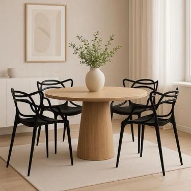 Imagem de Kit 4 Cadeiras Allegra Master Cozinha Gourmet Jantar Empilháveis Resis