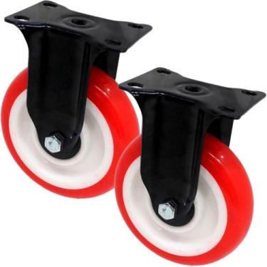 Imagem de Kit 6 Rodas Rodízio Outras Marcas Reforçado Universal 125MM X 32MM par