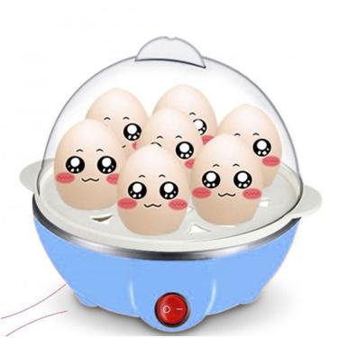 Imagem de Cozedor Eletrico A Vapor Ovos Egg Cooker Azul