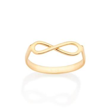 Imagem de Anel skinny infinito 18k  513303 Rommanel, Dourado, 22