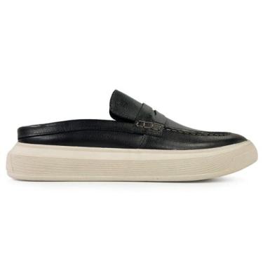 Imagem de Mocassim Rafarillo Mule Em Couro Masculino 93008 Original, Preto, 42
