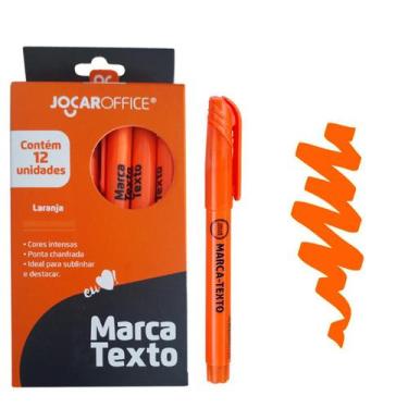 Imagem de Marca Texto Slim Cx/12 Unds Jocar Office Atacado, Laranja