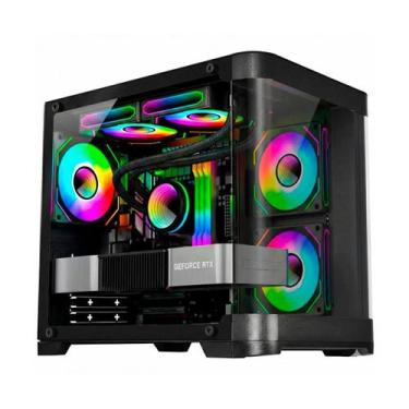 Imagem de Gabinete Gamer Aquário K-Mex CG-01P4 - Vidro Temperado - Micro ATX - P
