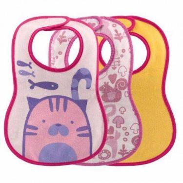 Imagem de Babador Easy Meal Rosa c/3 Chicco