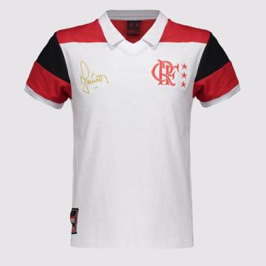 Imagem de Polo Flamengo Júnior 92 Infantil Branca - Braziline, 8 ANOS