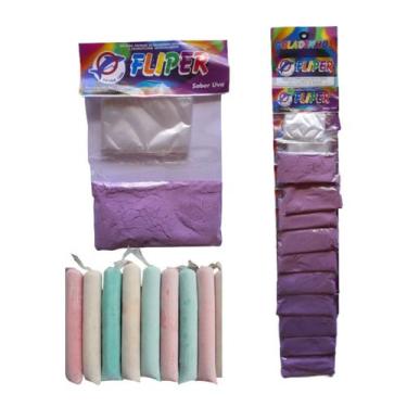 Imagem de Kit geladinho fliper cremoso 1 cartela 10 unidades uva