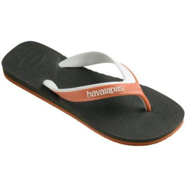 Imagem de Chinelo havaianas top dual fc tira larga, Verde oliva, 39/40