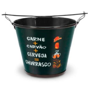 Imagem de Balde De Gelo 24cm 5L Receita De Churrasco Alumínio Alumiart
