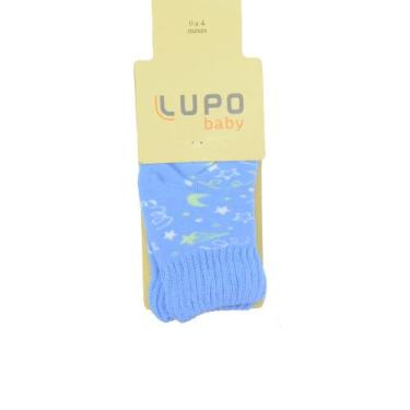 Imagem de Meia Bebê Lupo Azul Clara - 0200, 0-4 M