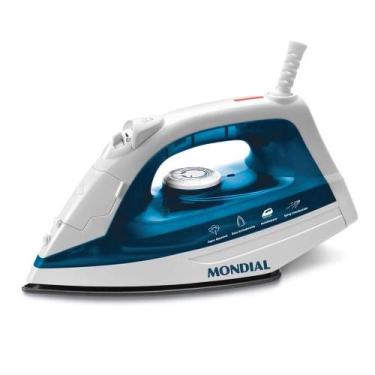 Imagem de Ferro de passar a vapor mondial 1200w c/ spray - branco/azul, 220V