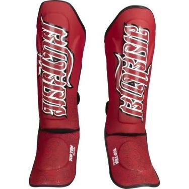 Imagem de Caneleira para Muay Thai e Kickboxing NONG HAN - Top Ten, G, Vermelho