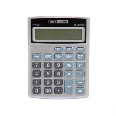 Imagem de Calculadora de mesa 12 dígitos Prata YP7732 - Yins