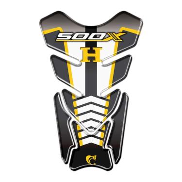 Imagem de Protetor de Tanque Resinado 3D para Honda CB 500X Amarelo em PVC Alta Resistência Teu Adesivo