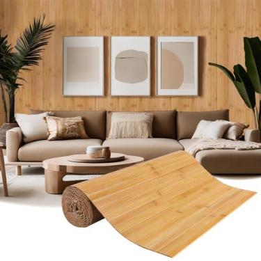 Imagem de Painel de Parede de Bambu EYAYEN 41x244 cm Carbonizado Claro
