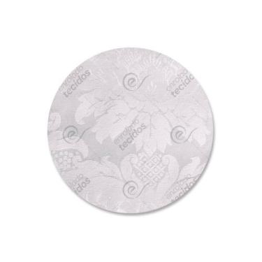 Imagem de Capa para Sousplat em Tecido Jacquard Off-White Medalhão Tradicional -