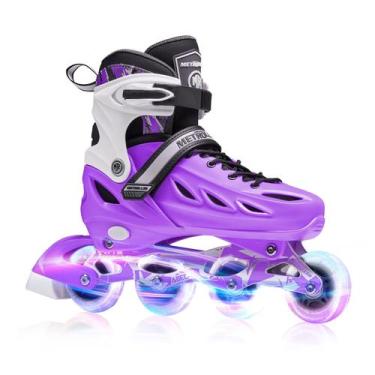 Imagem de Patins Inline METROLLER Ajustáveis com Rodas que Acendem em 4 Tamanhos
