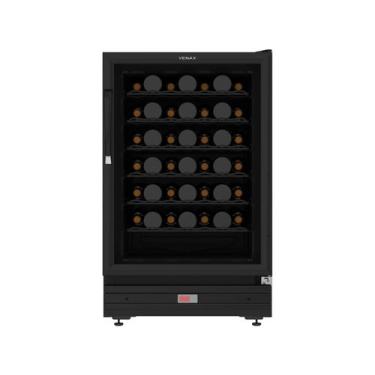 Imagem de Adega 175 para 48 Garrafas Preto Fosco - Venax, Preto, 110V
