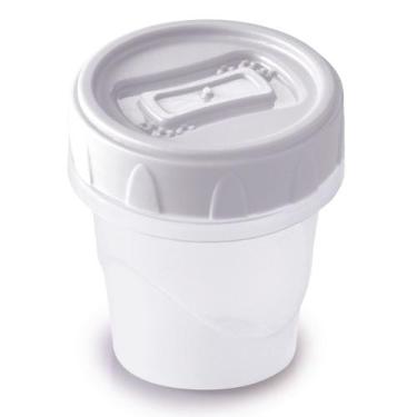 Imagem de Pote de plástico Clic rosca porta temperos 65ml branco Plasutil ref. 4