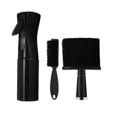 Imagem de Kit Portátil De Estilização De Barba E Cabelo 3 Peças: Escova De Corte