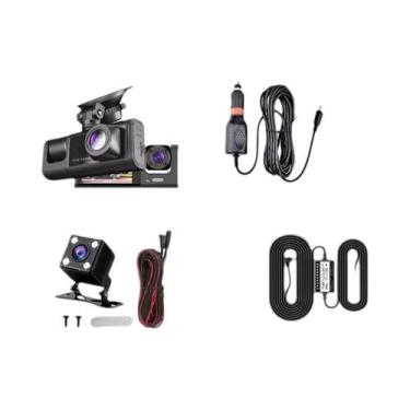 Imagem de Câmera Veicular DVR Mini 1080P HD Com 3 Canais WIFI, Gravador De Vídeo