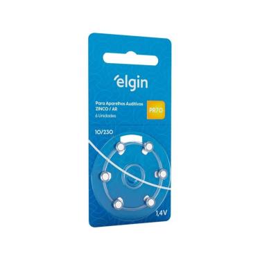 Imagem de Pilha Auditiva Elgin 10-230 PR70 Alta Duracao Ecologicamente Correta 1,4V Blister com 6 Unidades