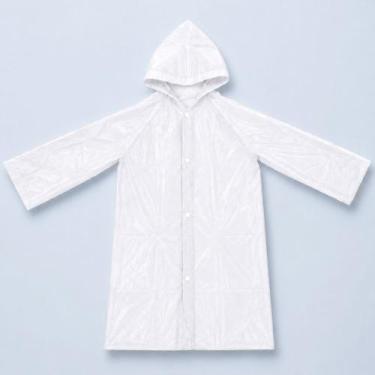 Imagem de Capa De Chuva Infantil Proteção Impermeável Leve e Compacta Cor:Branco