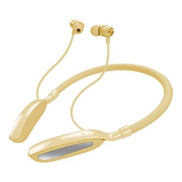 Imagem de Fones de ouvido Bluetooth, fones de ouvido sem fio, magnéticos, estéreo, Bluetooth, sem fio, para jogos e vídeo - amarelo