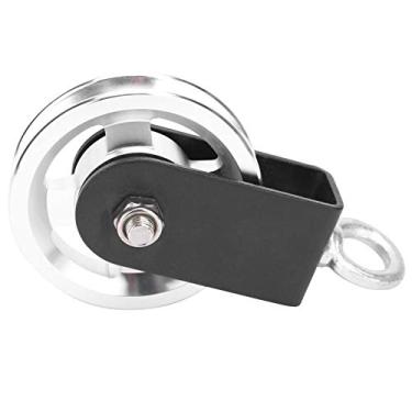 Imagem de Roda suspensa, polia de suporte de equipamento de ginástica, polia de equipamento de exercício de tríceps, trabalho ao ar livre para parede de madeira home fitness