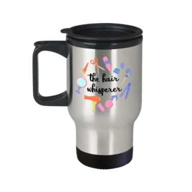 Imagem de Caneca de viagem The Hair Whisperer – O copo de café isolado do Whisperer – The Hair Whisperer Gifts